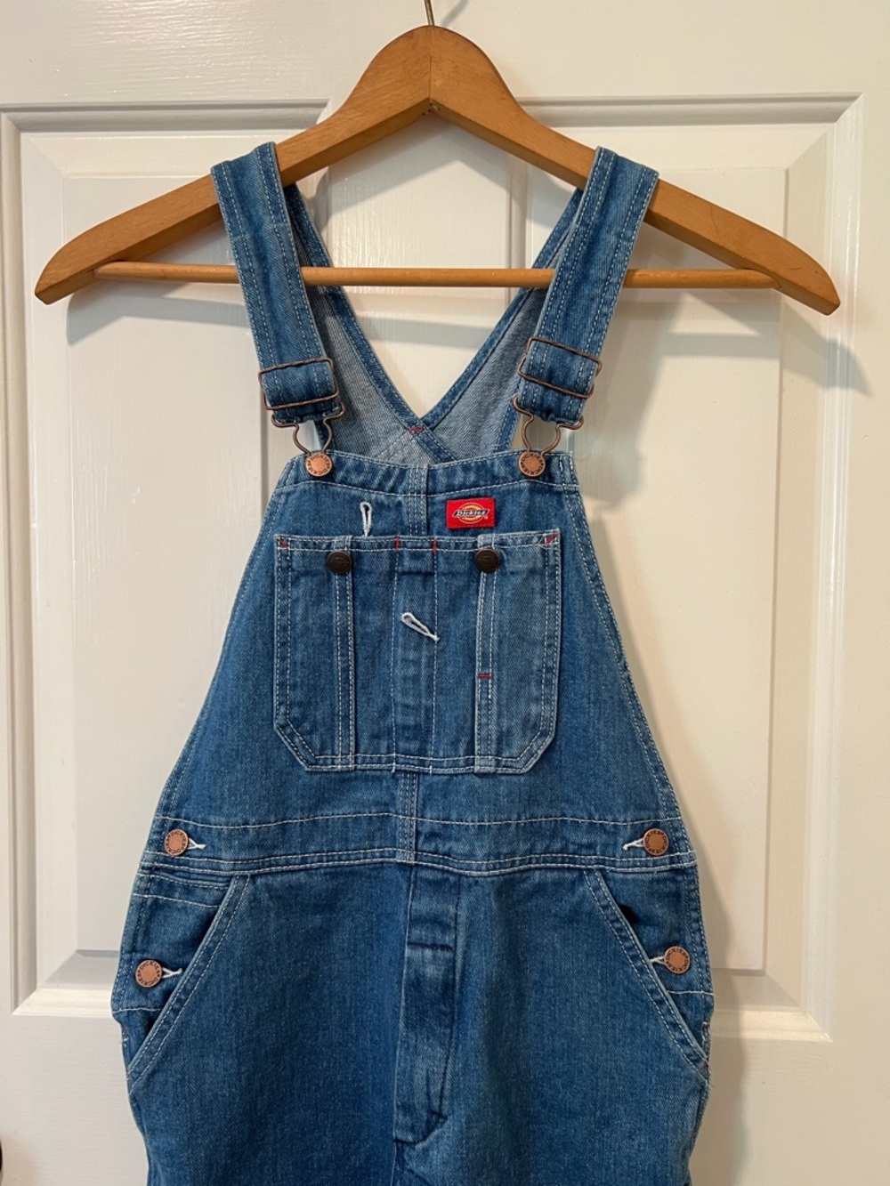 Dickies Blue Denim Bib Overalls with Adjustable Straps